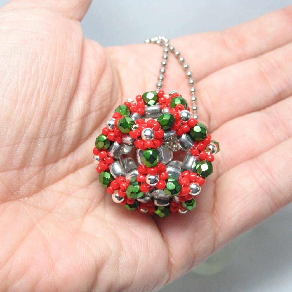 Handwoven Beaded Bead pendant